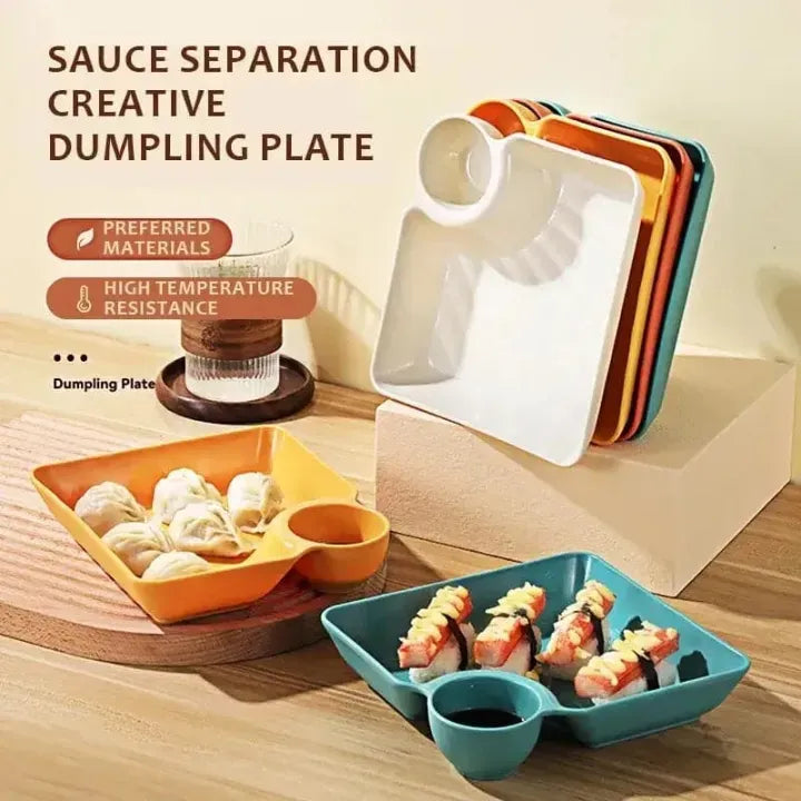 4 Piece Set Colorful Serving Plat