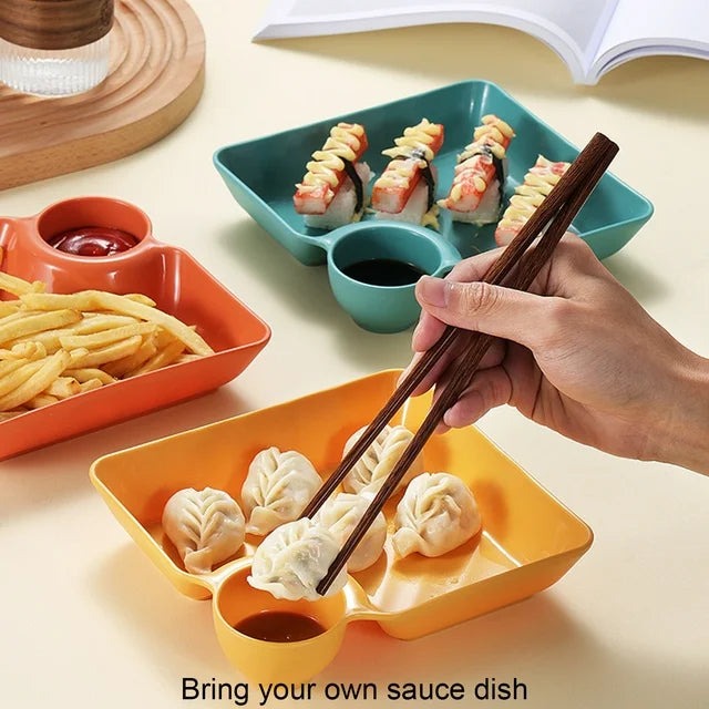 4 Piece Set Colorful Serving Plat